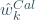 \hat{w}_k^{Cal}