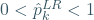 0<\hat{p}_k^{LR}<1