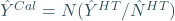 \hat{Y}^{Cal}=N(\hat{Y}^{HT}/\hat{N}^{HT})