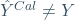 \hat{Y}^{Cal}\neq Y