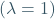 (\lambda=1)