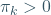 \pi_k>0